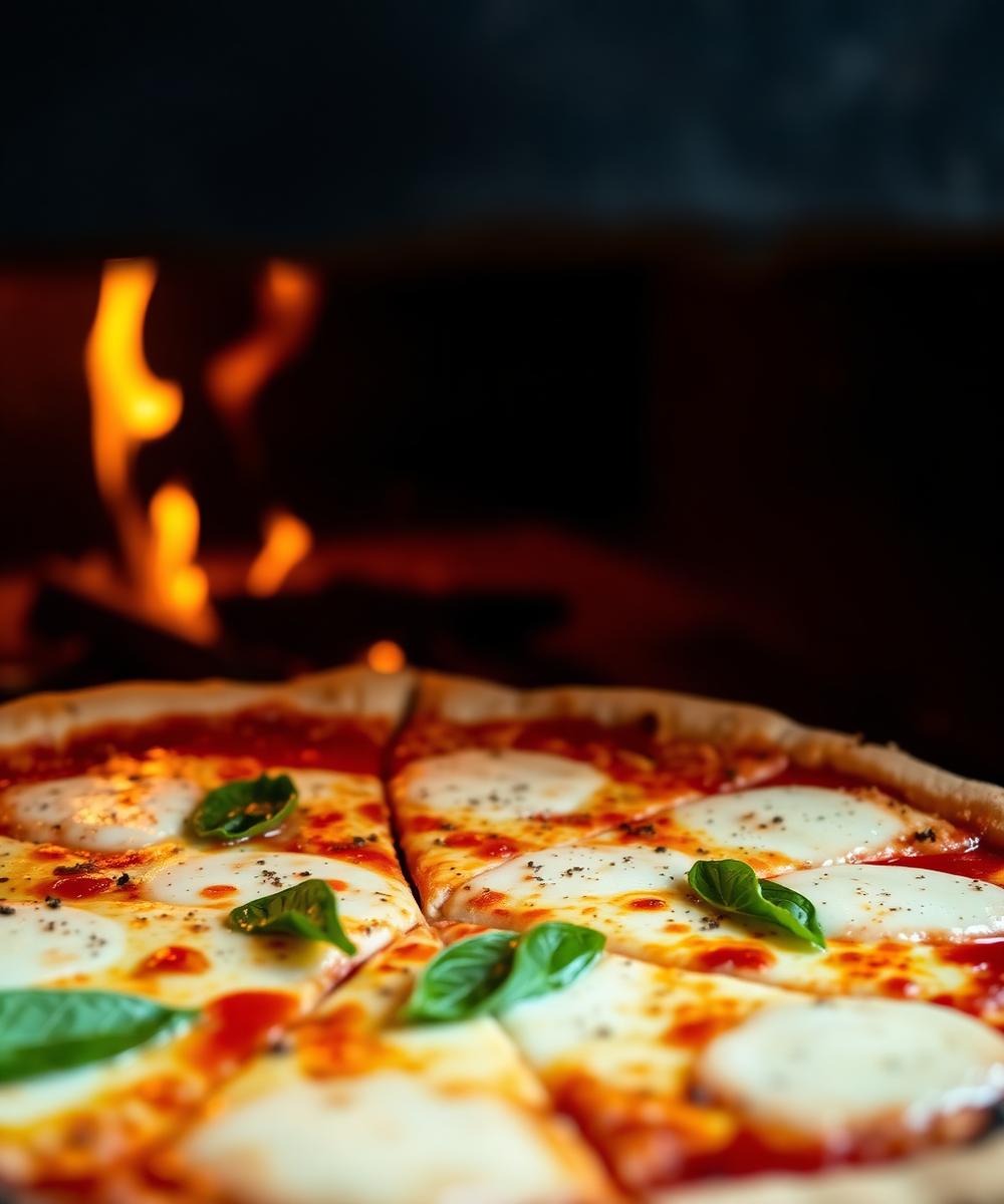 Pizza au feu de bois